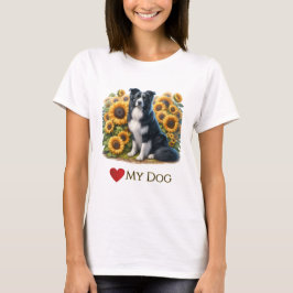 Camiseta Love Border Collie Dog T-Shirt