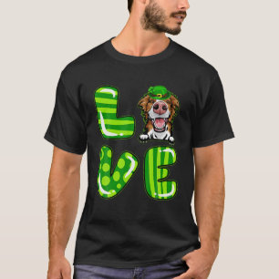 Camiseta Love Border Collie Lucky Clover Shamrock St Patric