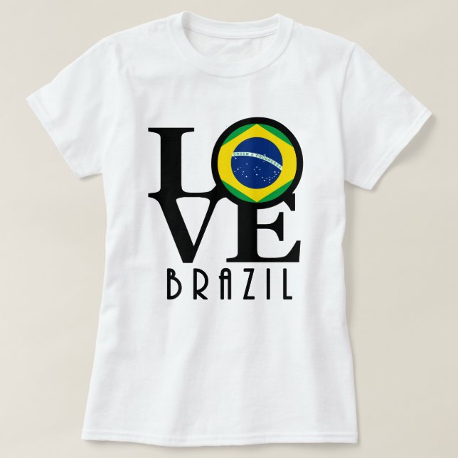 Camiseta LOVE Brazil (impresión frontal) (Diseño del anverso)