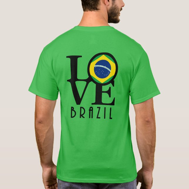 Camiseta LOVE Brazil (impresión posterior) (Reverso)