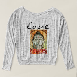 Camiseta Love Buddha Watercolor Art Flowe Shirt