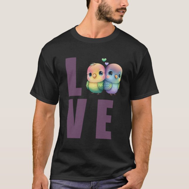 Camiseta Love Budgie Mom Budgerigar Parakeet Bird (Anverso)