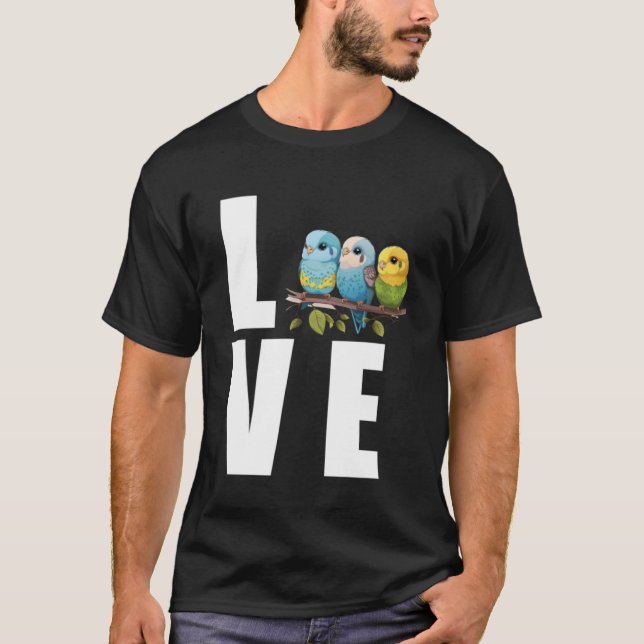 Camiseta Love Budgie Mom Budgerigar Parakeet Bird Pullover (Anverso)