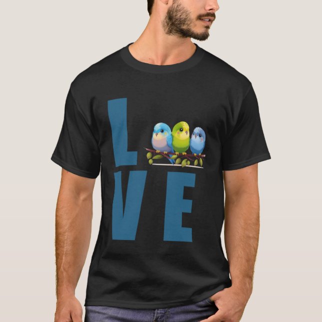 Camiseta Love Budgie Mom Budgerigar Parakeet Bird Pullover (Anverso)