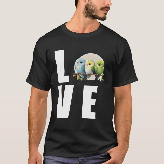 Camiseta Love Budgie Mom Budgerigar Parakeet Bird Pullover (Anverso)