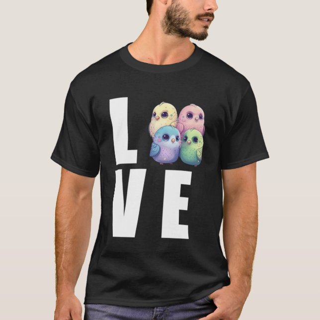 Camiseta Love Budgie Mom Budgerigar Parakeet Bird Pullover (Anverso)