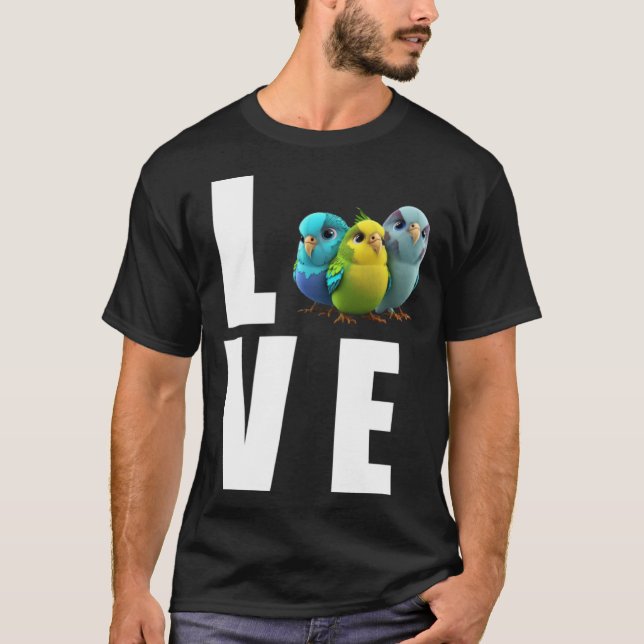Camiseta Love Budgie Mom Budgerigar Parakeet Bird Pullover (Anverso)