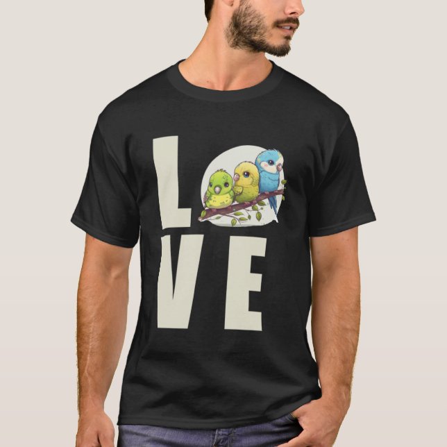 Camiseta Love Budgie Mom Budgerigar Parakeet Bird Pullover (Anverso)