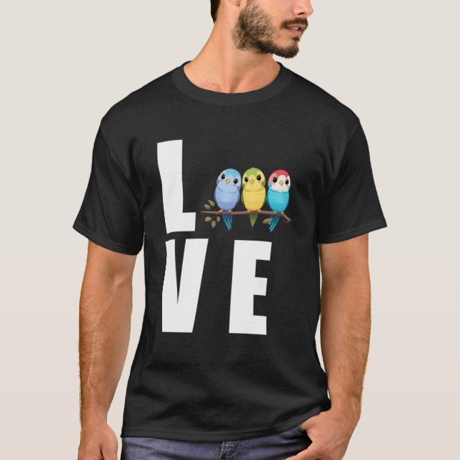 Camiseta Love Budgie Mom Budgerigar Parakeet Bird Pullover (Anverso)