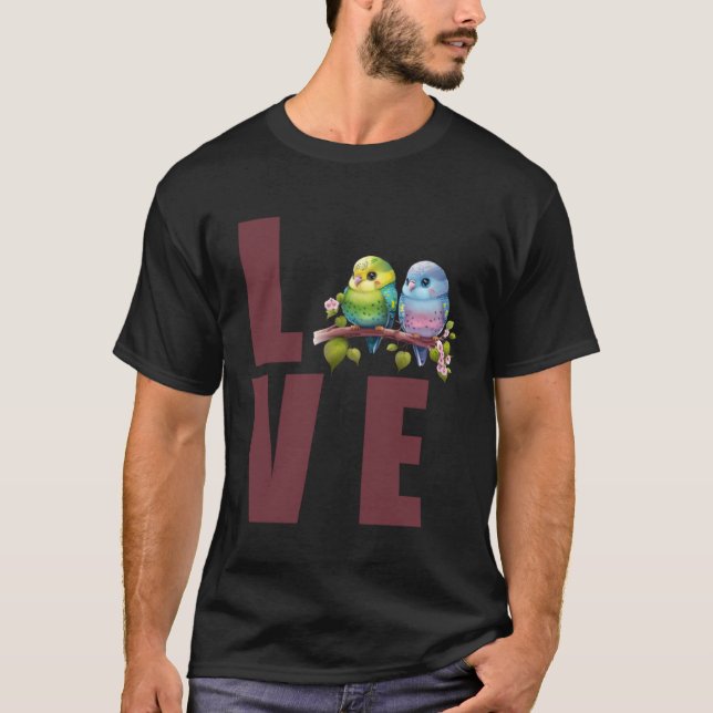 Camiseta Love Budgie Mom Budgerigar Parakeet Bird Pullover (Anverso)