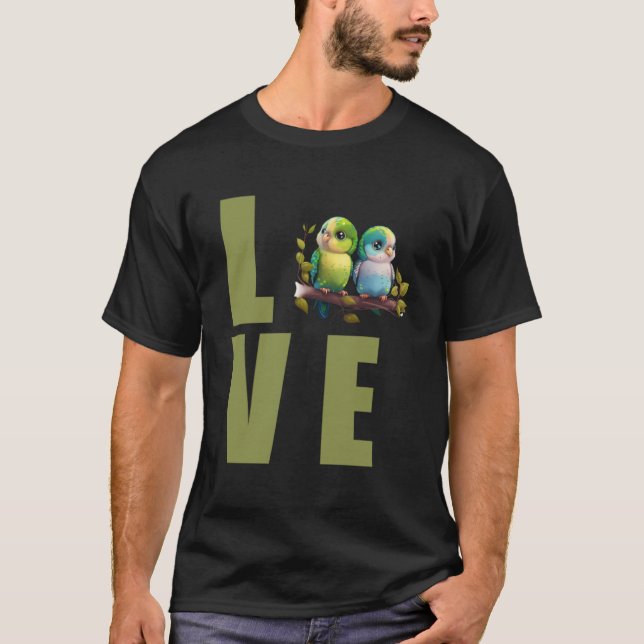 Camiseta Love Budgie Mom Budgerigar Parakeet Bird Pullover (Anverso)