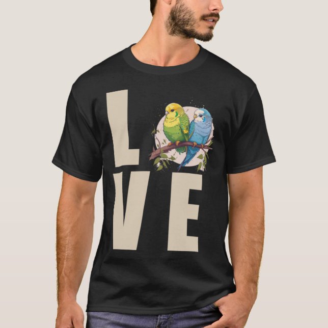 Camiseta Love Budgie Mom Budgerigar Parakeet Bird Pullover (Anverso)