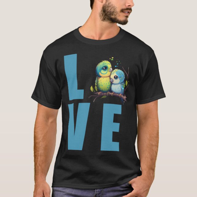 Camiseta Love Budgie Mom Budgerigar Parakeet Bird Pullover (Anverso)