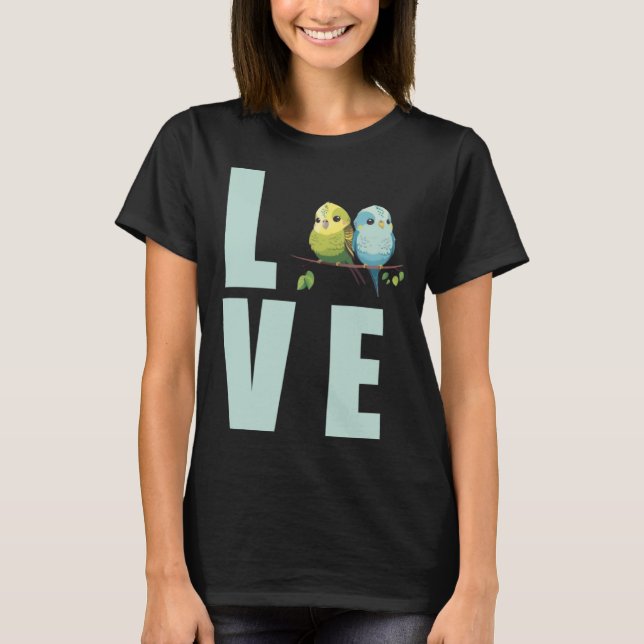 Camiseta Love Budgie Mom Budgerigar Parakeet Bird Pullover (Anverso)
