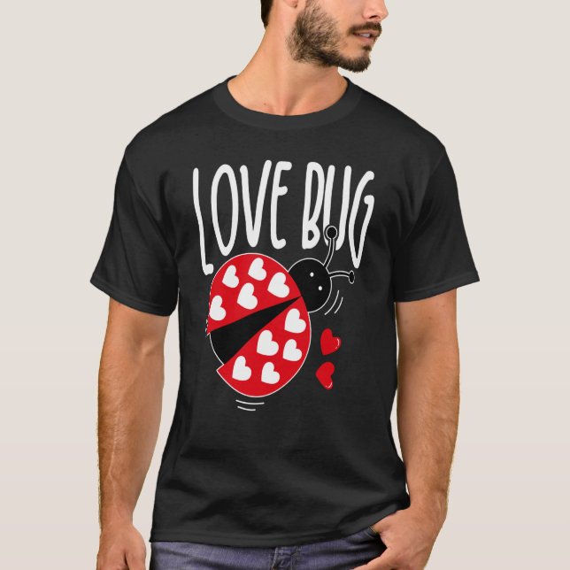 Camiseta Love Bug El día de San Valentín Good Luck Nature D (Anverso)