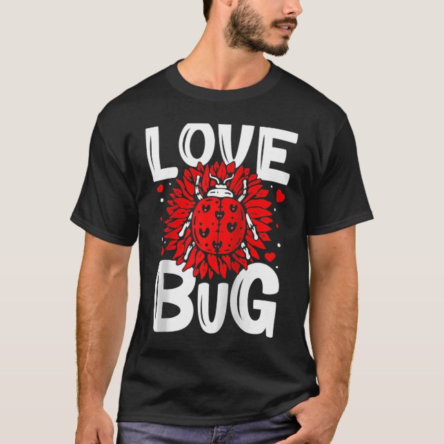 Camiseta Love Bug El día de San Valentín Good Luck Nature D (Anverso)