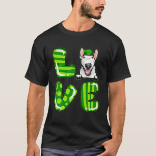 Camiseta Love Bull Terrier Lucky Clover Shamrock St Patrick