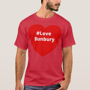 Camiseta Love Bunbury Hashtag Heart