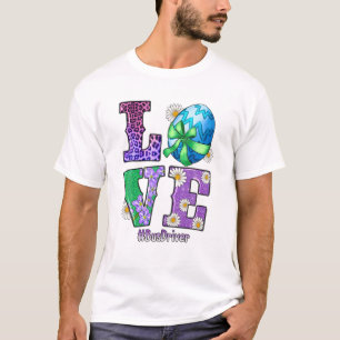 Camiseta LOVE Bus Driver Bunny Easter Cute Happy Rabbit Egg