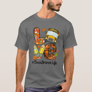 Camiseta LOVE Bus Leopard Bus Driver Life Fall Funny Thankg