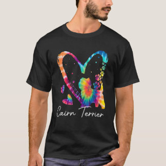 Camiseta Love Cairn Terrier Tie Dye Rainbow Costume