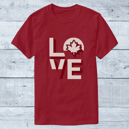 Camiseta Love Canada Maple Leaf