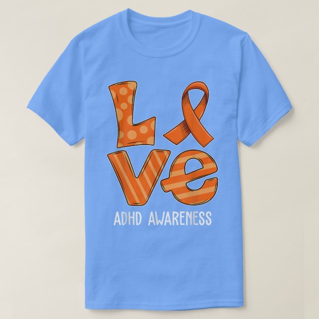 Camiseta Love Cartoon Support ADHD Awareness 2022  (Diseño del anverso)