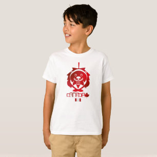 Camiseta LOVE Castor/ Maple Bandera Canada by Masanser