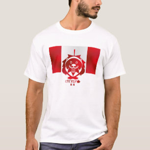 Camiseta LOVE Castor/ Maple Bandera Canada by Masanser