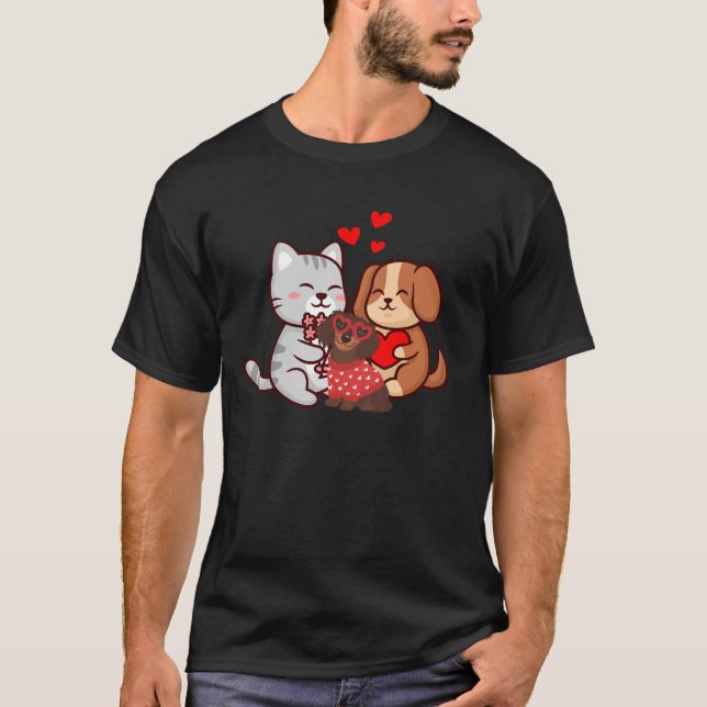 Camiseta Love Cats Cute Typography Cat Lover Design (Anverso)
