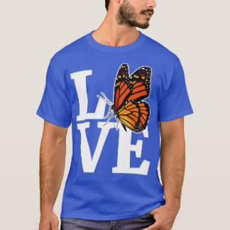 Camiseta LOVE Chicas Monarch Butterfly Milkweed Butterflie