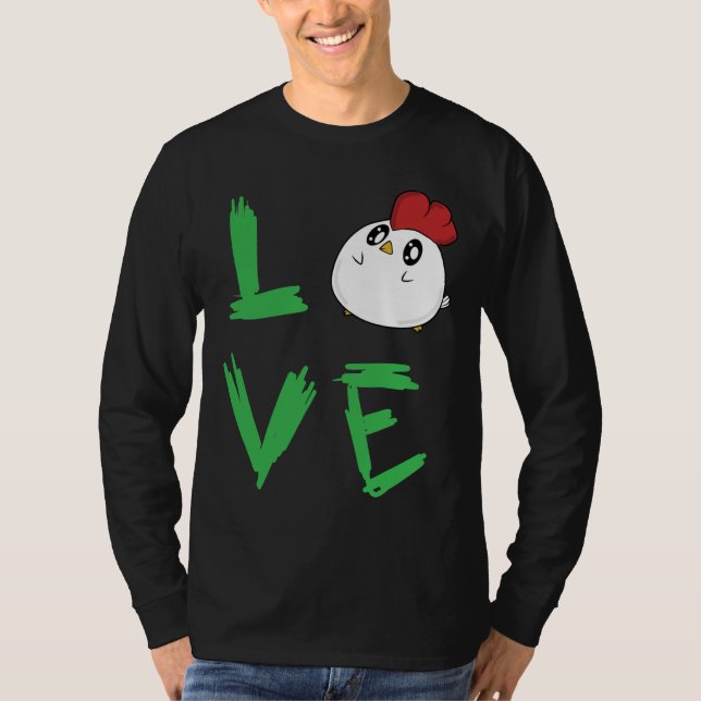 Camiseta Love chicken   (Anverso)