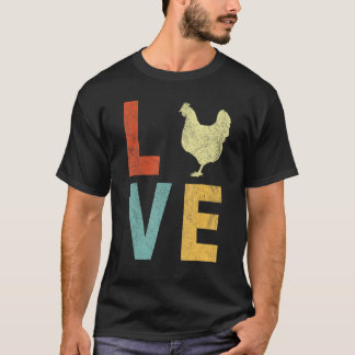 Camiseta Love Chicken Cita Retro
