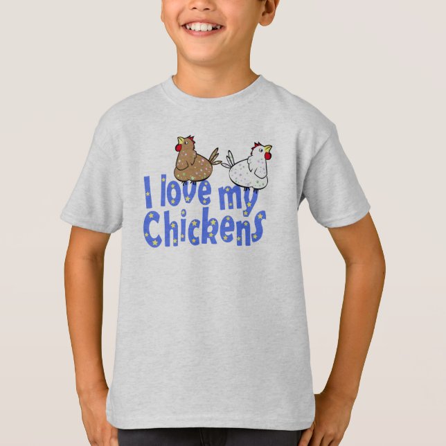 Camiseta Love Chickens Childrens T-shirt (Anverso)