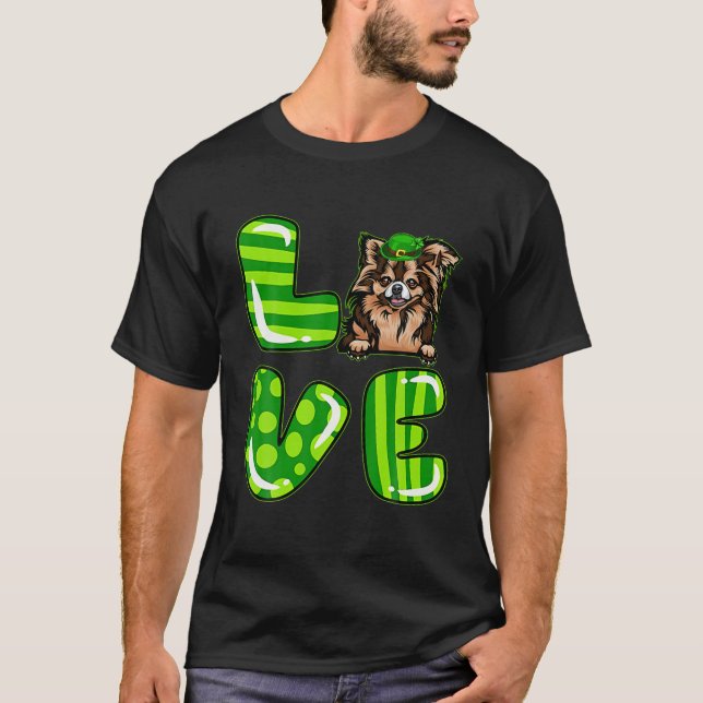 Camiseta Love Chihuahua Lucky Clover Shamrock St Patrick (Anverso)