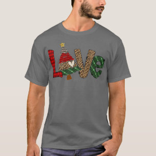 Camiseta Love Christmas Leopard XMAS Tree Buffalo Plaid 202