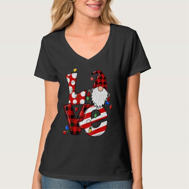 Camiseta Love Christmas  Santa Claus Gnome Merry Christmas  (Anverso)