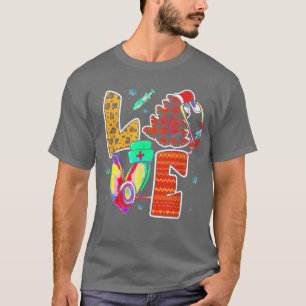 Camiseta Love Christmas Tree Stethoscope Nurse Christmas