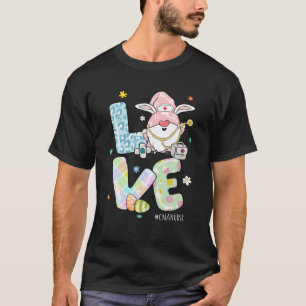 Camiseta LOVE CNA Enfermera de la vida Gnome Stethoscope Le