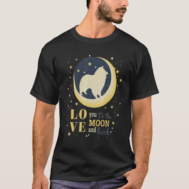 Camiseta Love Collie To The Moon (Anverso)