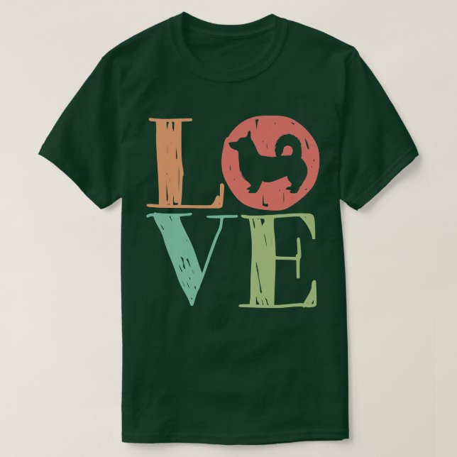 Camiseta Love Corgi Cute Retro Dog Lover773 (Diseño del anverso)