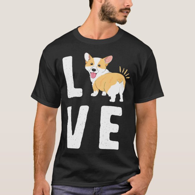 Camiseta Love Corgis Heart Welsh Puppy Dog Sitter (Anverso)
