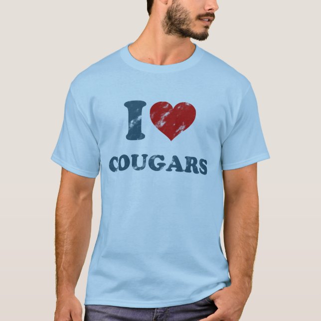 Camiseta Love Cougars Vintage T-Shirt (Anverso)