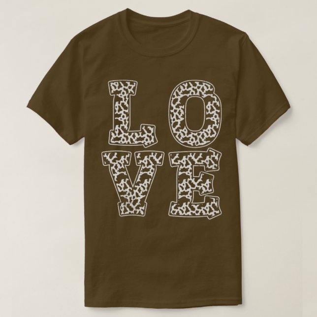 Camiseta Love Cow Pattern Animal Print Cow (Diseño del anverso)