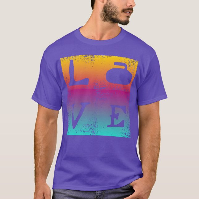 Camiseta Love curling vintage (Anverso)