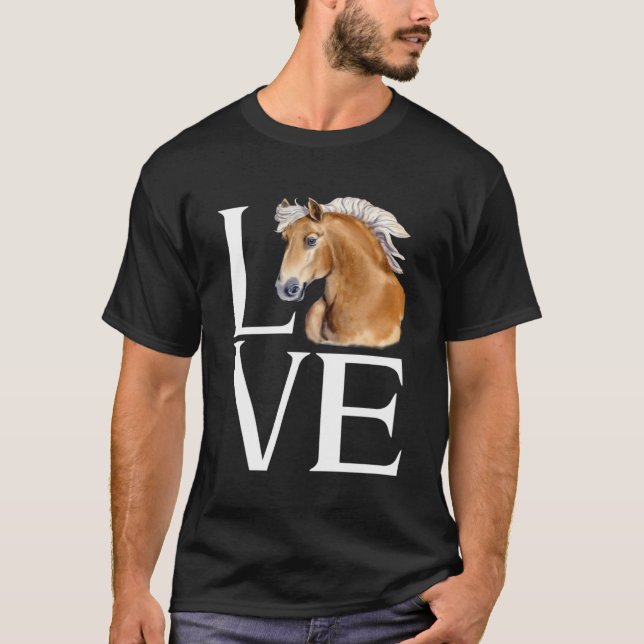 Camiseta Love Cute Haflinger Horse (Anverso)