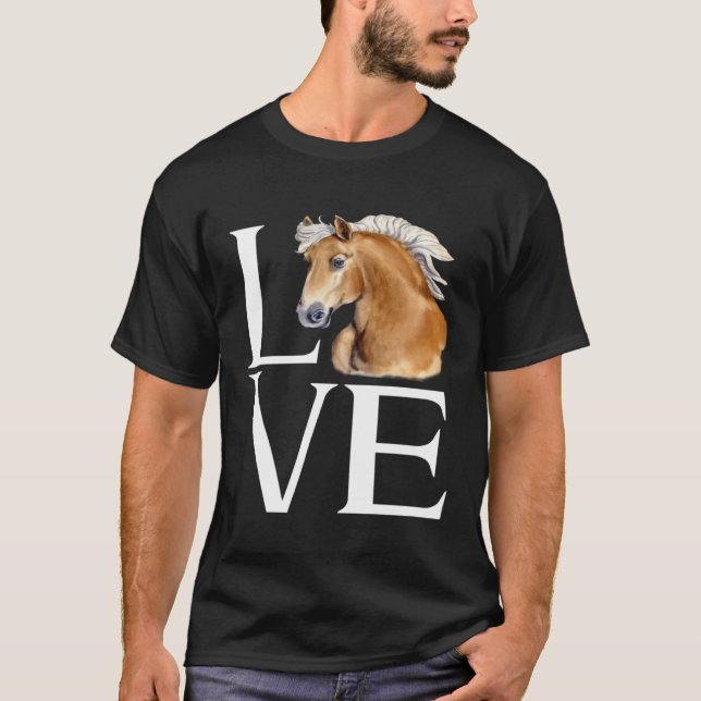 Camiseta Love Cute Haflinger Horse (Anverso)