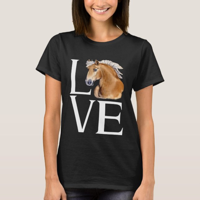 Camiseta Love Cute Haflinger Horse (Anverso)