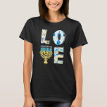 Camiseta Love Cute Hanukkah Chanukah Menorah Pajama Matchin<br><div class="desc">Love Cute Hanukkah Chanukah Menorah Pajama Mating Family</div>