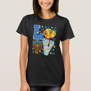 Camiseta LOVE Cute Hanukkah Decoraciones Chanukah Dreidel M